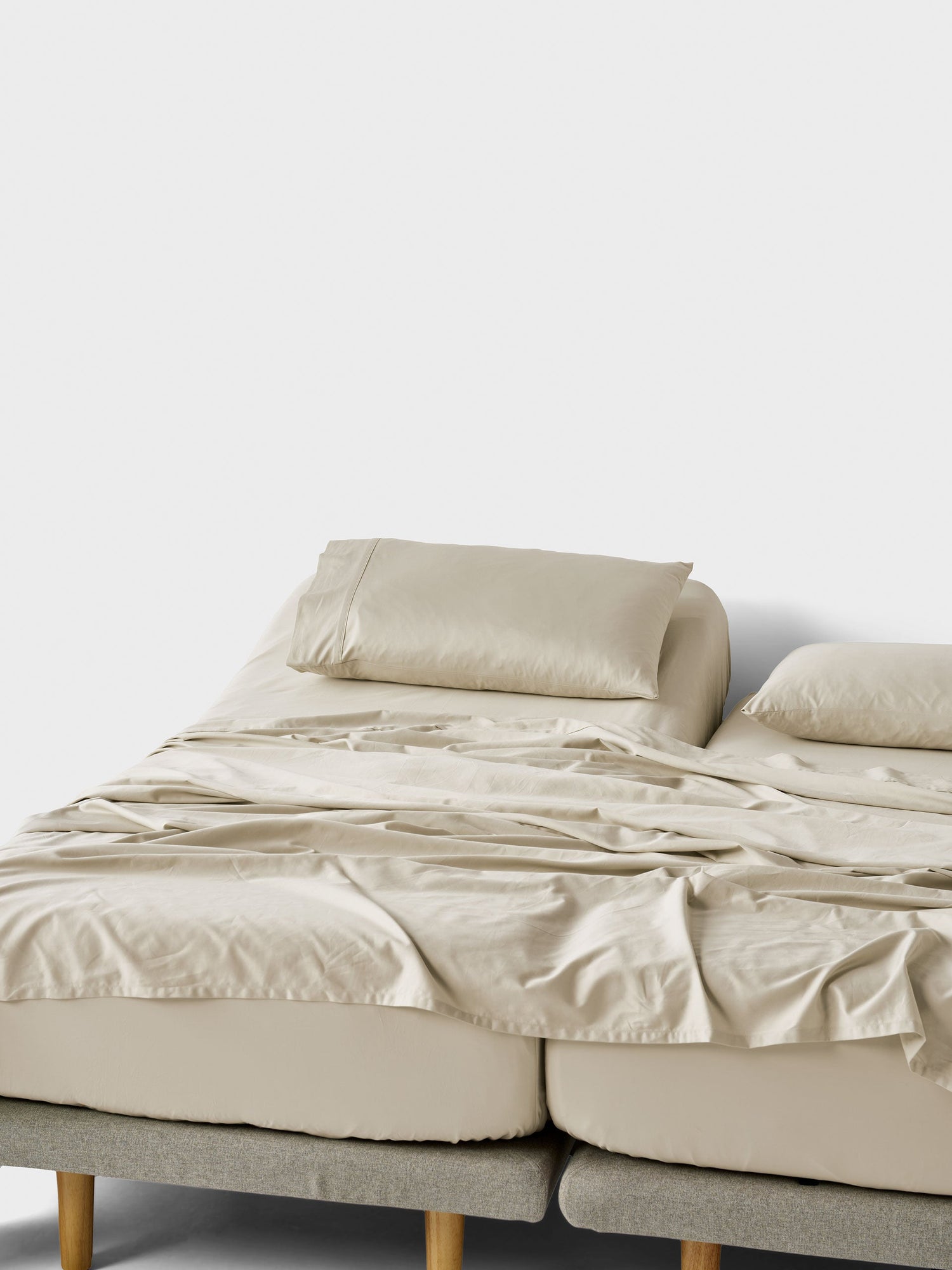 500TC Cotton Sateen Augusta Natural Sheet Set