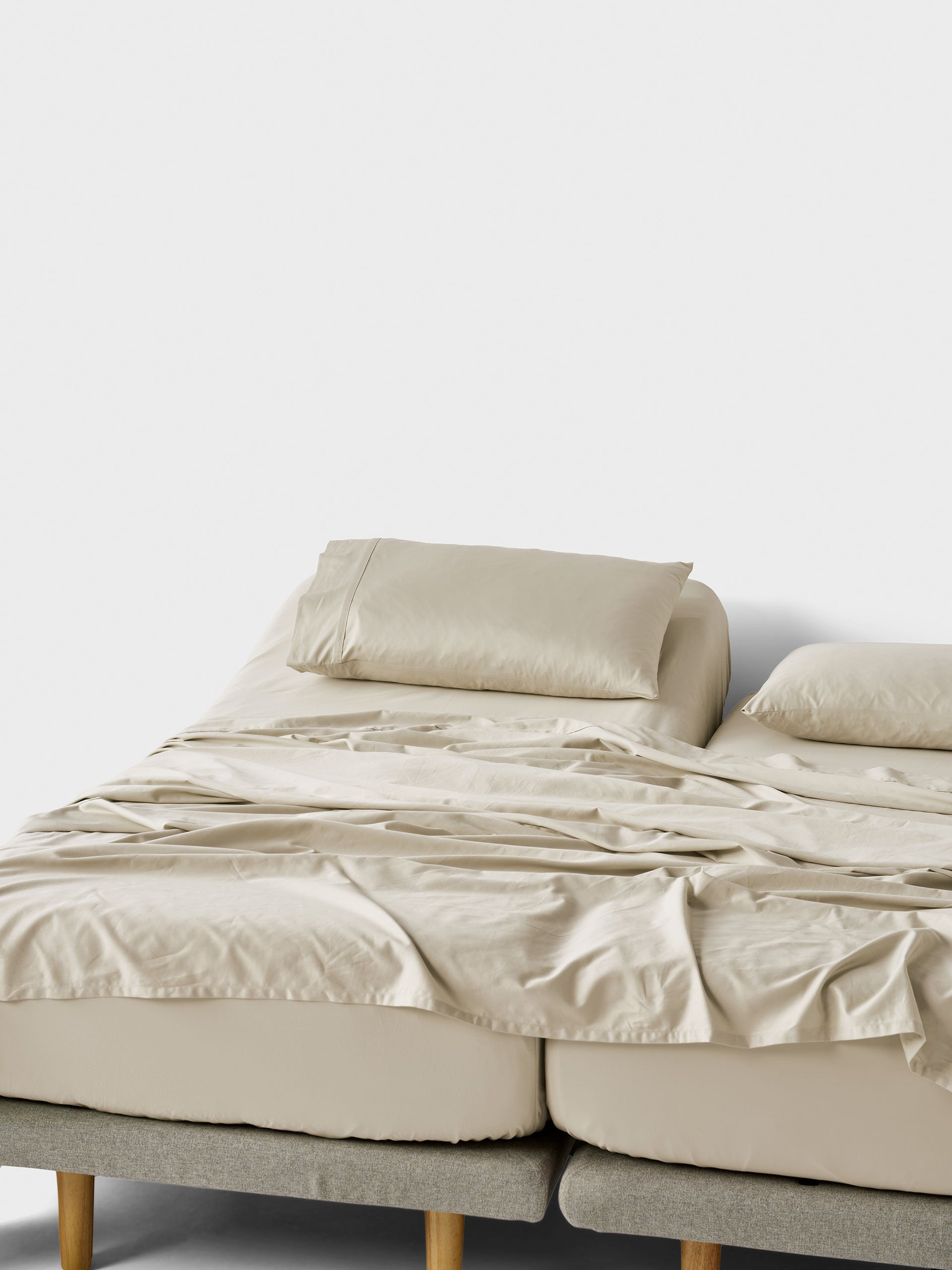 500TC Cotton Sateen Augusta Natural Sheet Set