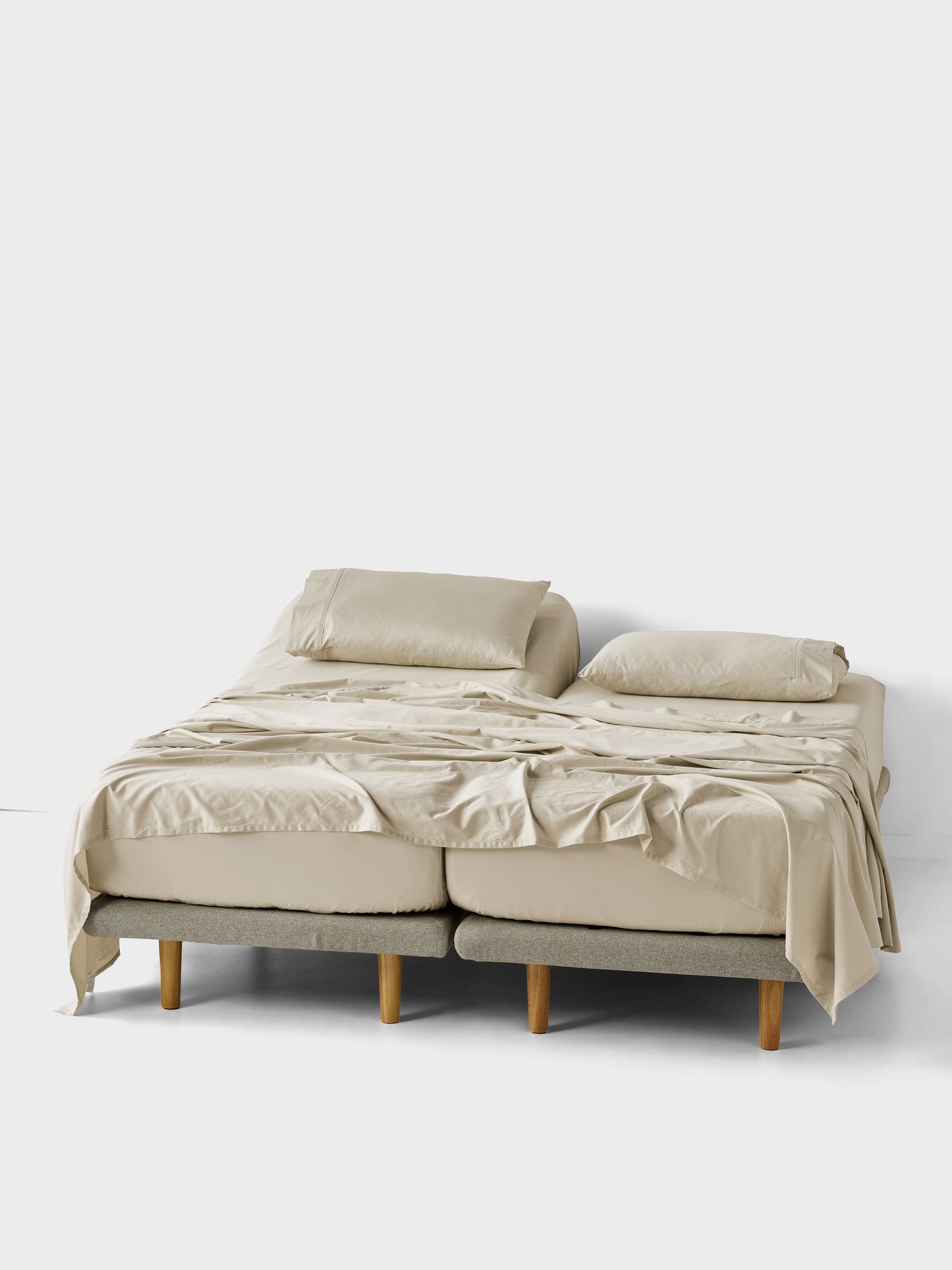 500TC Cotton Sateen Augusta Natural Sheet Set