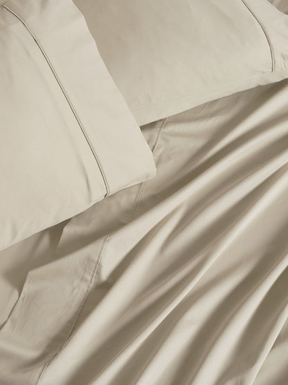 500TC Cotton Sateen Augusta Natural Standard Pillowcase