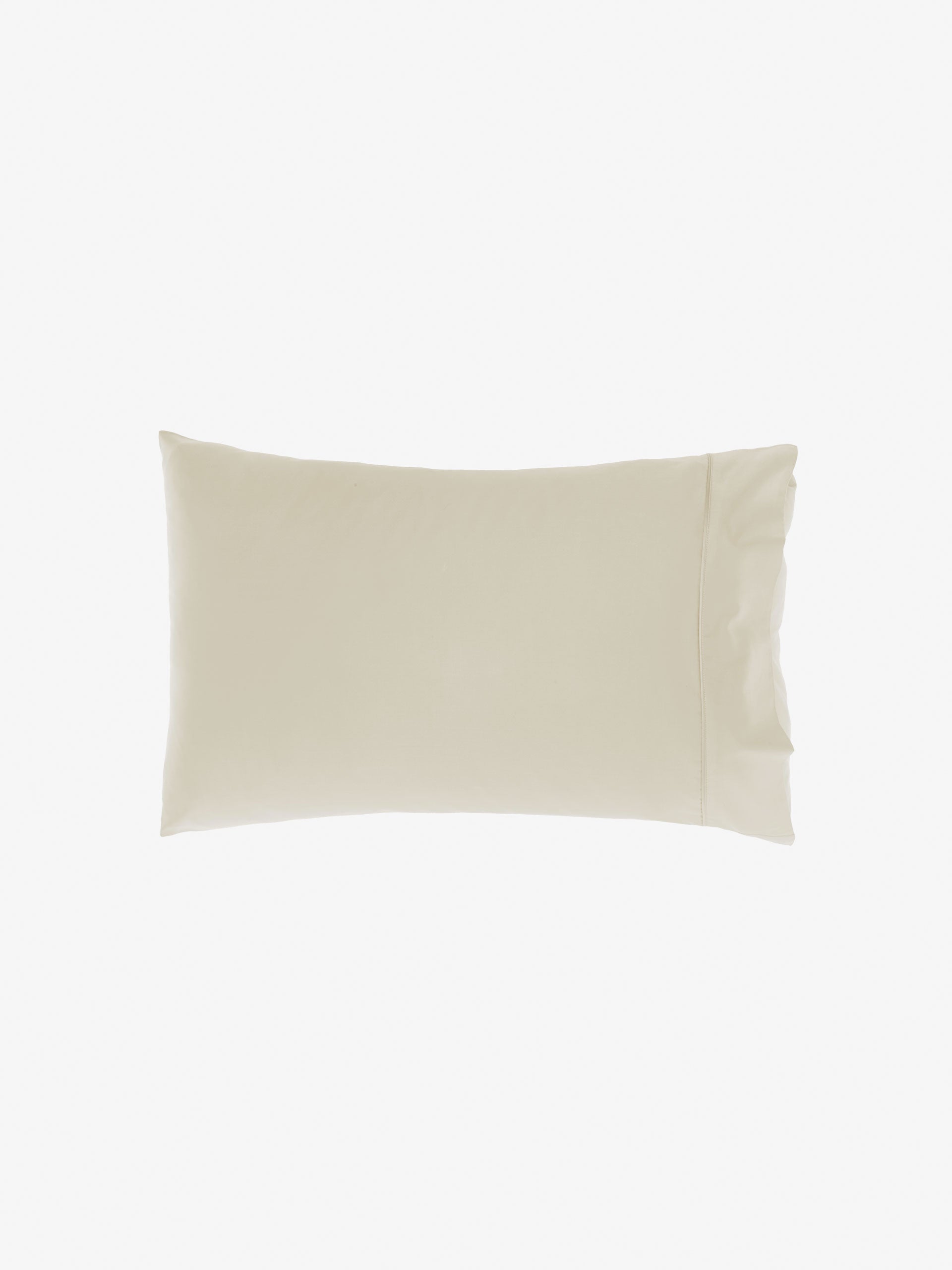 500TC Cotton Sateen Augusta Natural Standard Pillowcase
