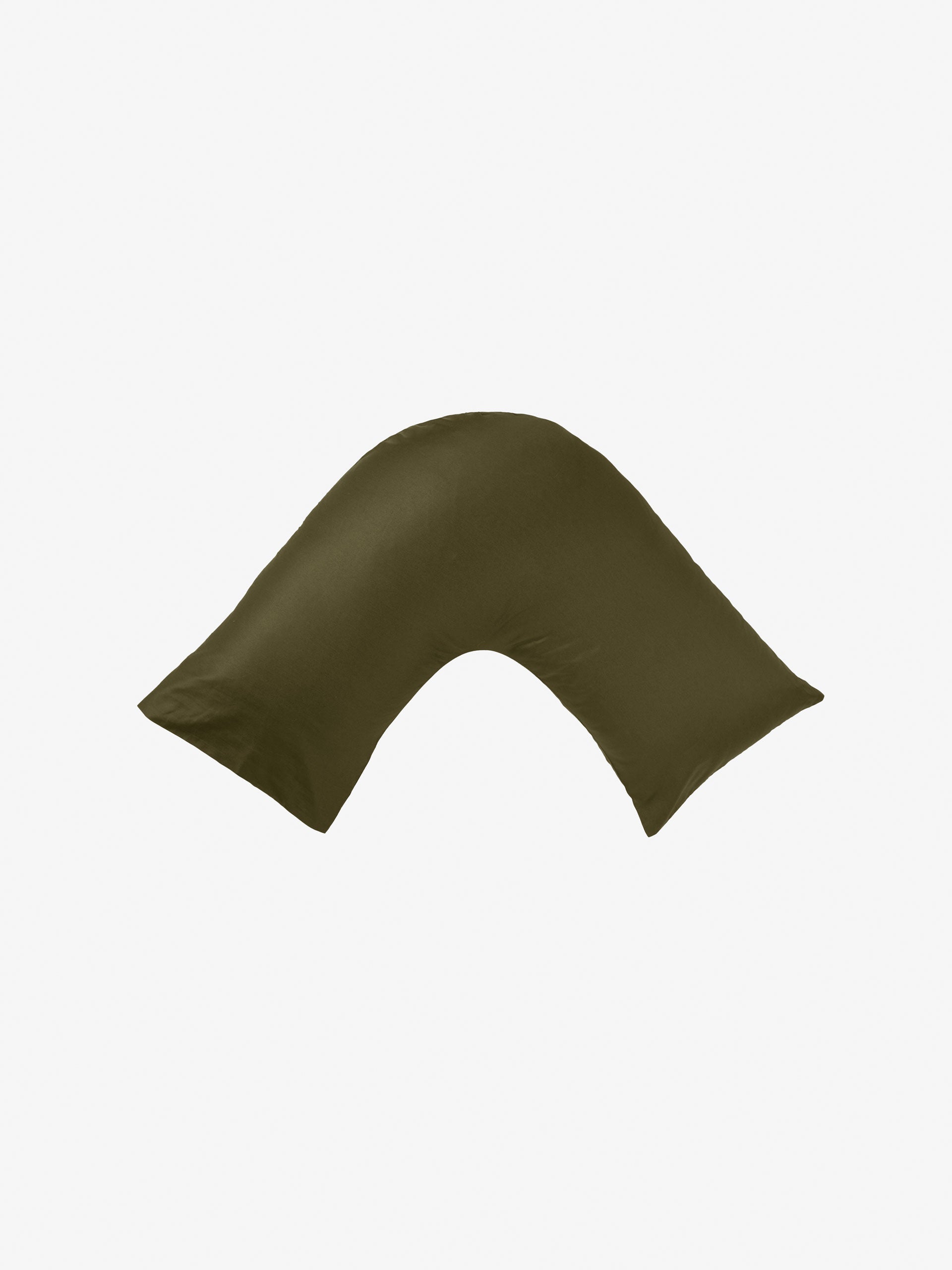 500TC Cotton Sateen Augusta Olive U-Shaped Pillowcase