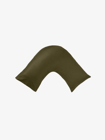 500TC Cotton Sateen Augusta Olive U-Shaped Pillowcase