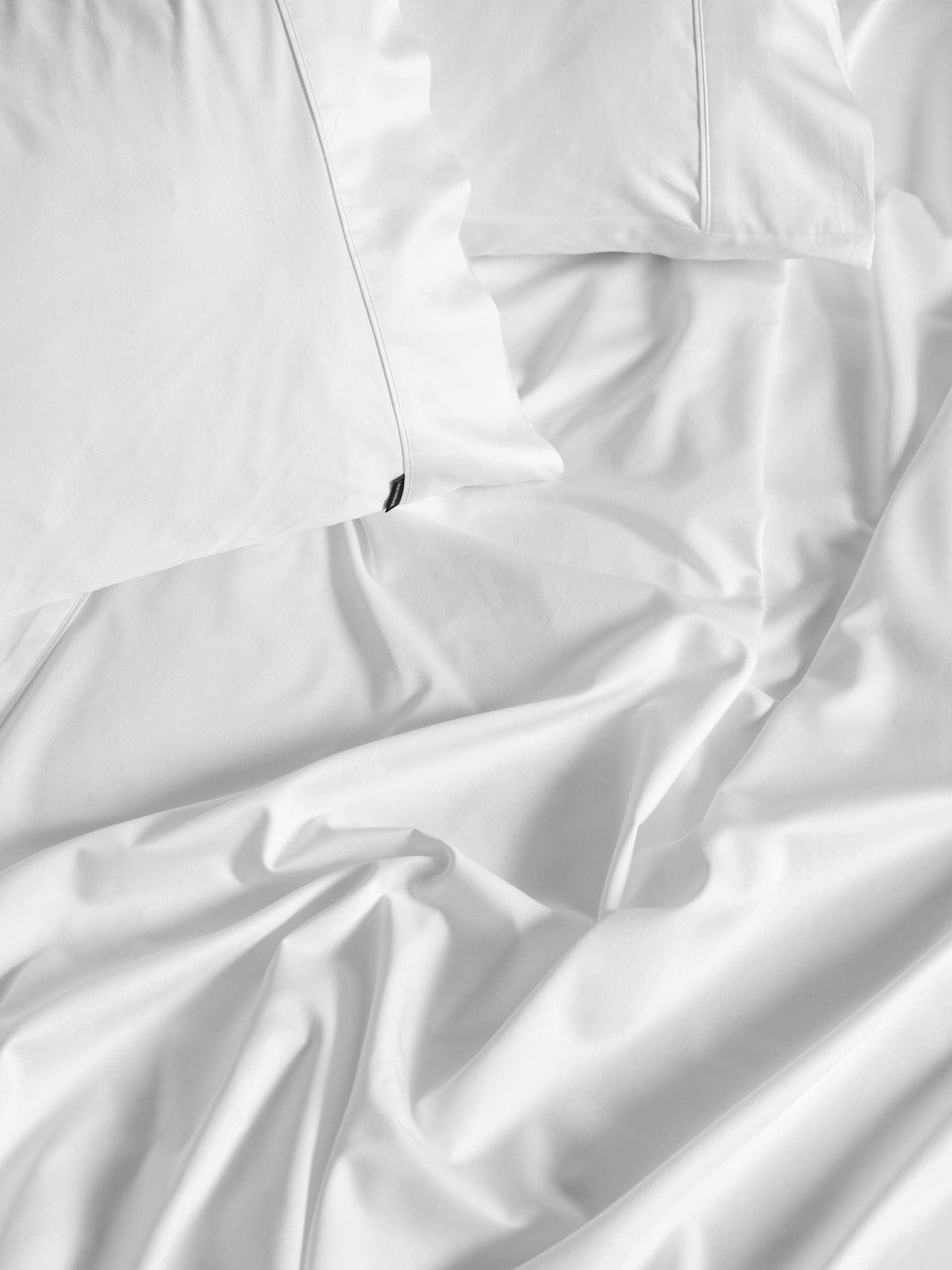 500TC Cotton Sateen Augusta White Sheet Set
