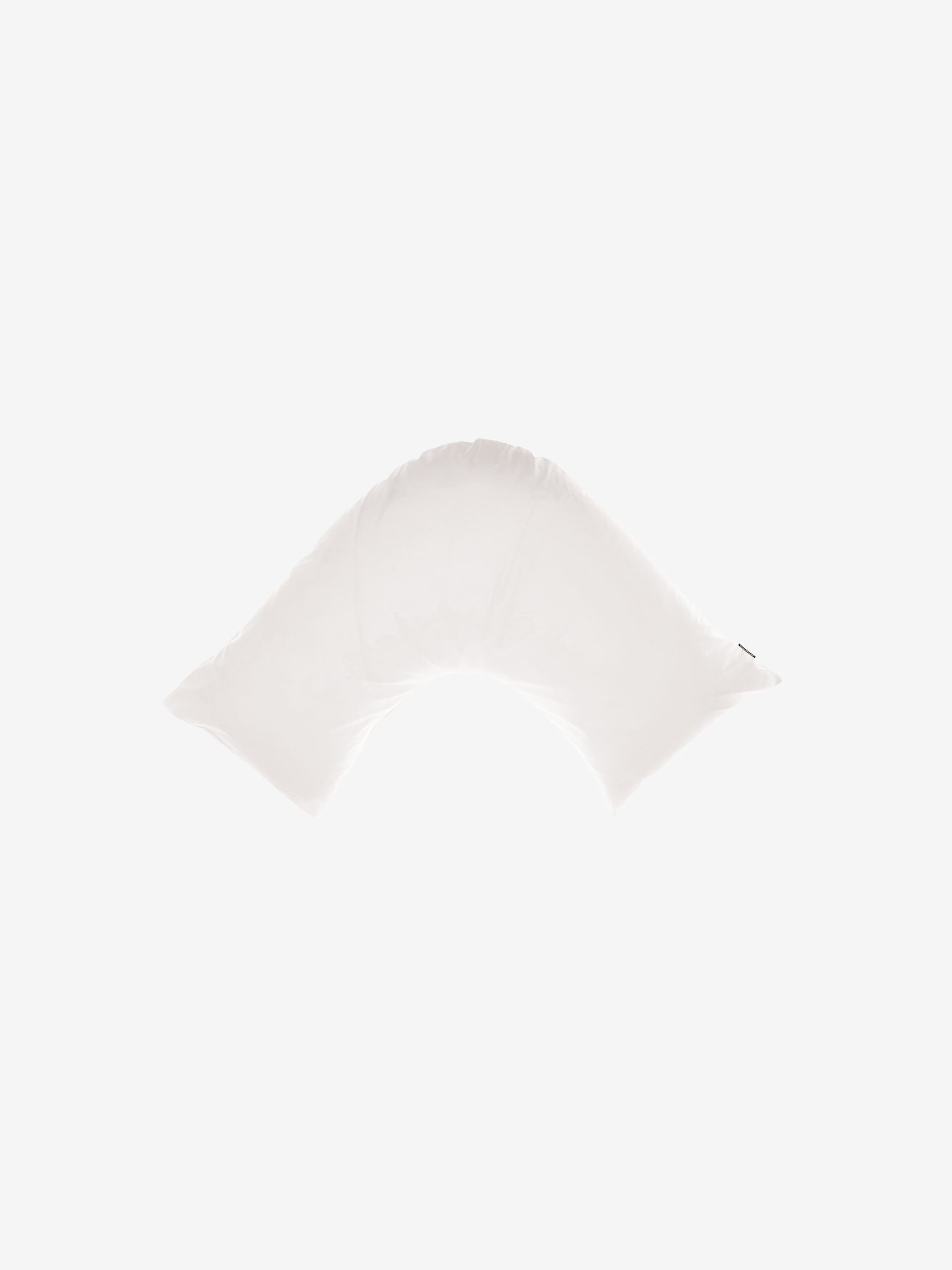 500TC Cotton Sateen Augusta White U-Shape Pillowcase