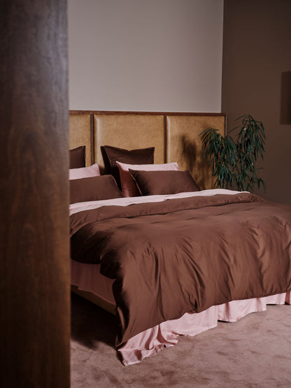 400TC Bamboo/Cotton Nara Chocolate Quilt Cover Set