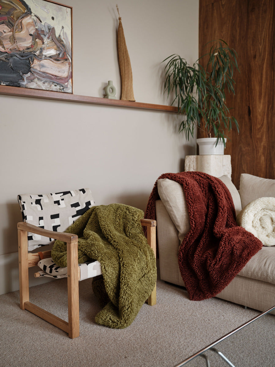 Shetland Olive Throw
