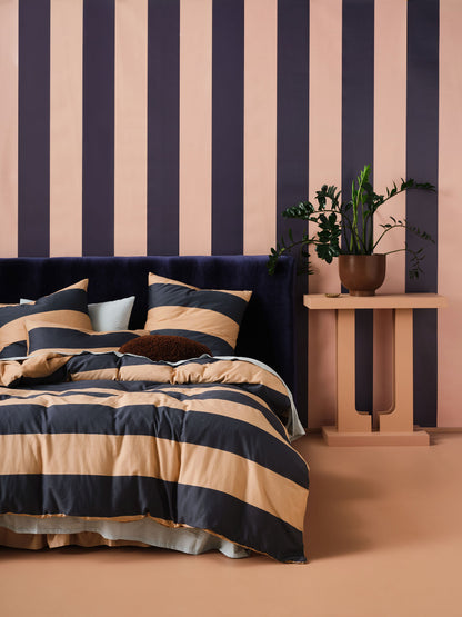 Rugby Stripe Bluestone European Pillowcase