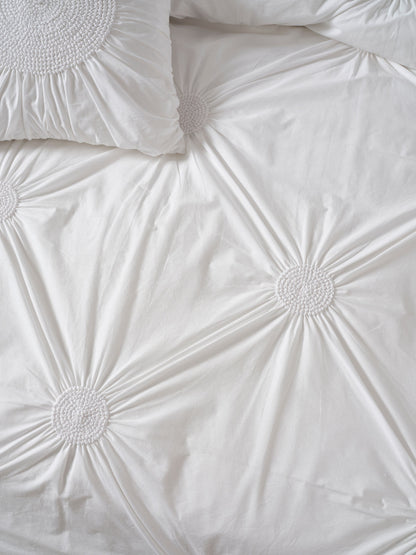 Claudia White Quilt Cover Set