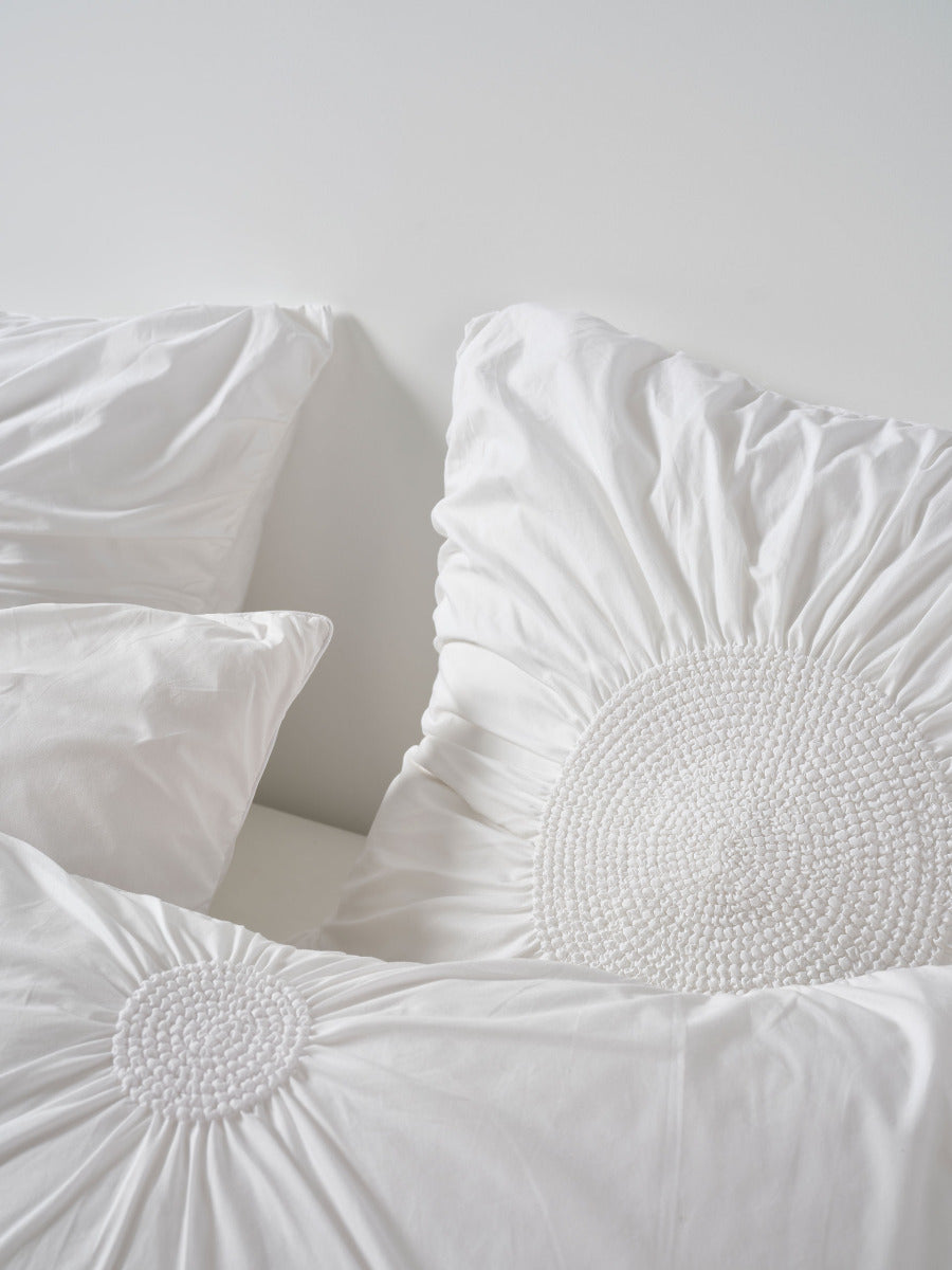 Claudia White Quilt Cover Set