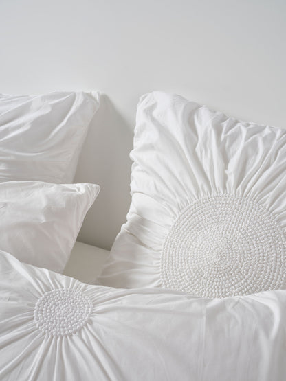 Claudia White Quilt Cover Set