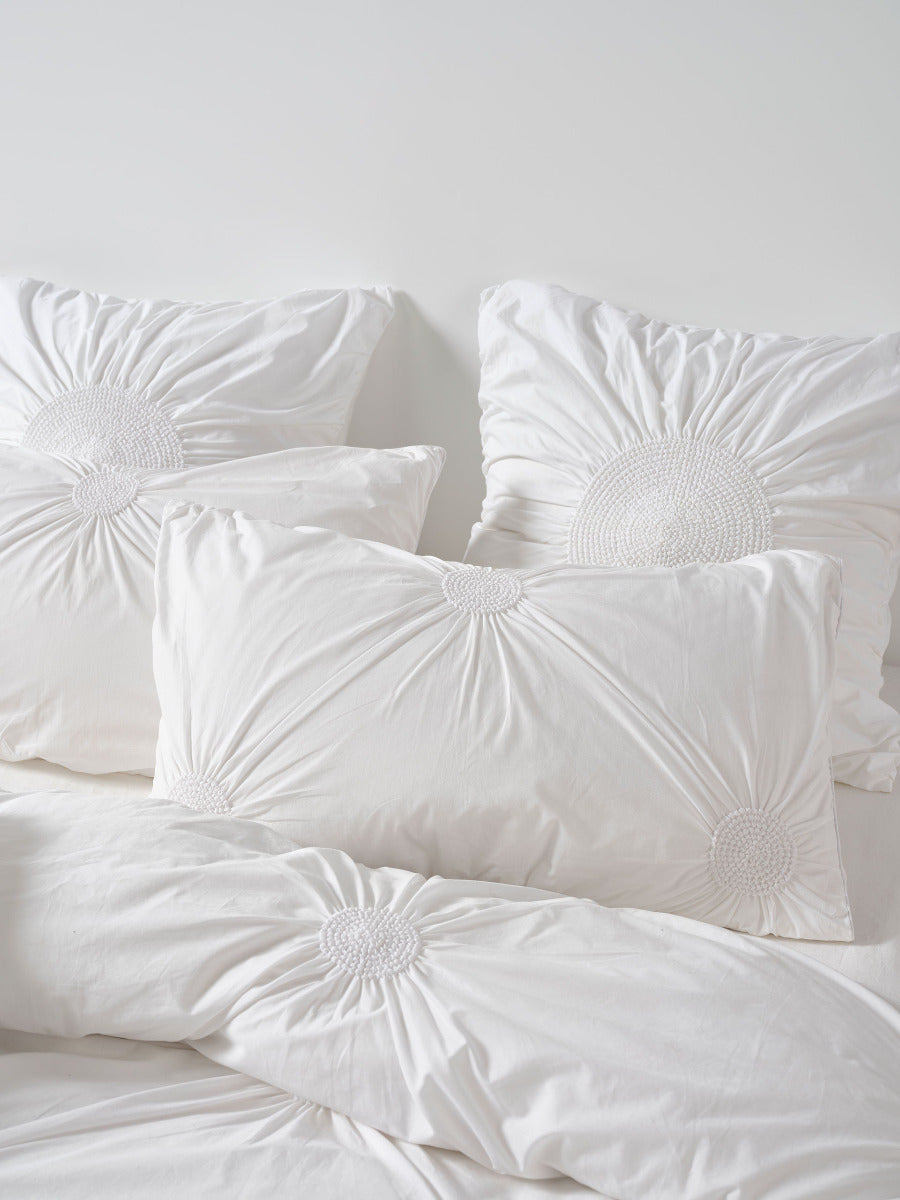 Claudia White Quilt Cover Set