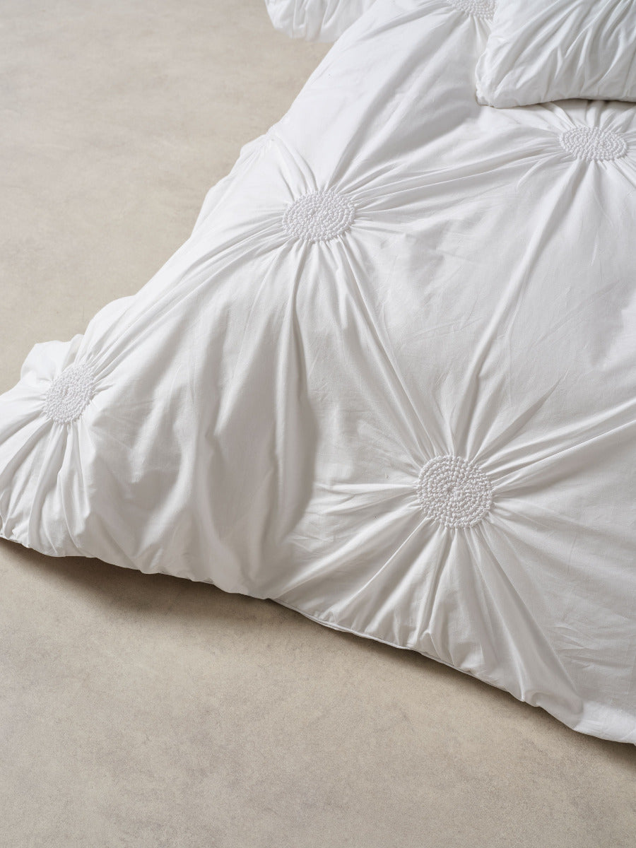 Claudia White Quilt Cover Set