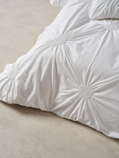Claudia White Quilt Cover Set