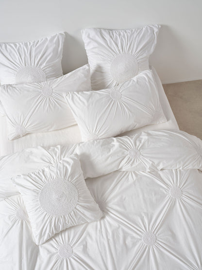 Claudia White European Pillowcase