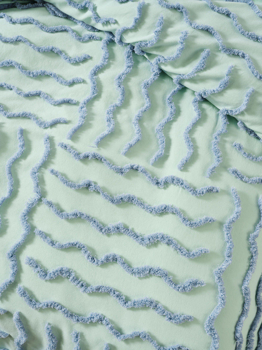 Metung Mint Quilt Cover Set