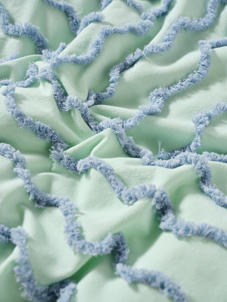 Metung Mint Quilt Cover Set