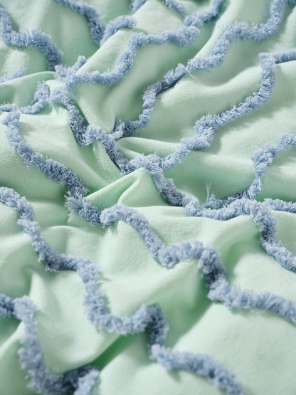 Metung Mint Quilt Cover Set