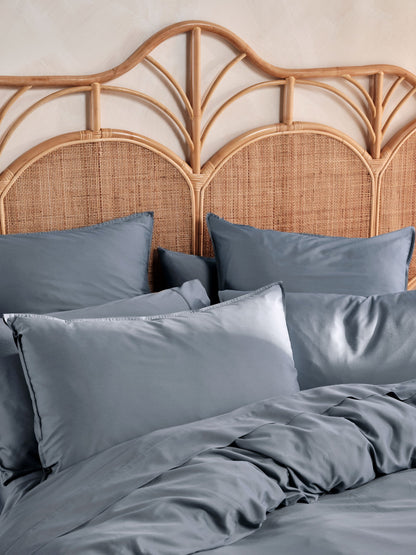 400TC Bamboo/Cotton Nara Bluestone Quilt Cover Set