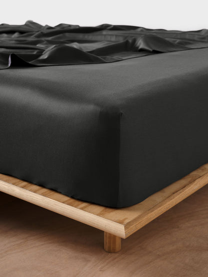 400TC Bamboo/Cotton Nara Charcoal Bamboo Cotton Fitted Sheet