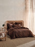 400TC Bamboo/Cotton Nara Chocolate Quilt Cover Set