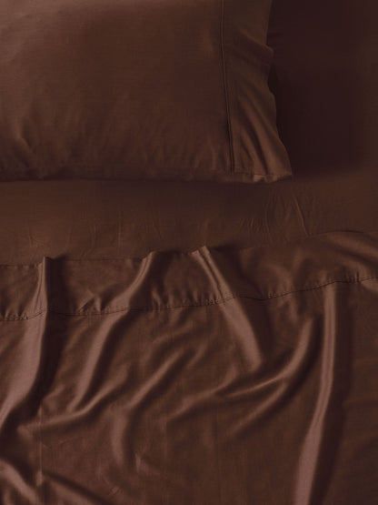 400TC Bamboo/Cotton Nara Chocolate Bamboo Cotton Sheet Set