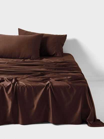400TC Bamboo/Cotton Nara Chocolate Bamboo Cotton Sheet Set