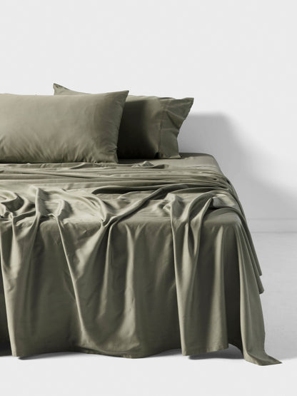 400TC Bamboo/Cotton Nara Moss Bamboo Cotton King Pillowcase