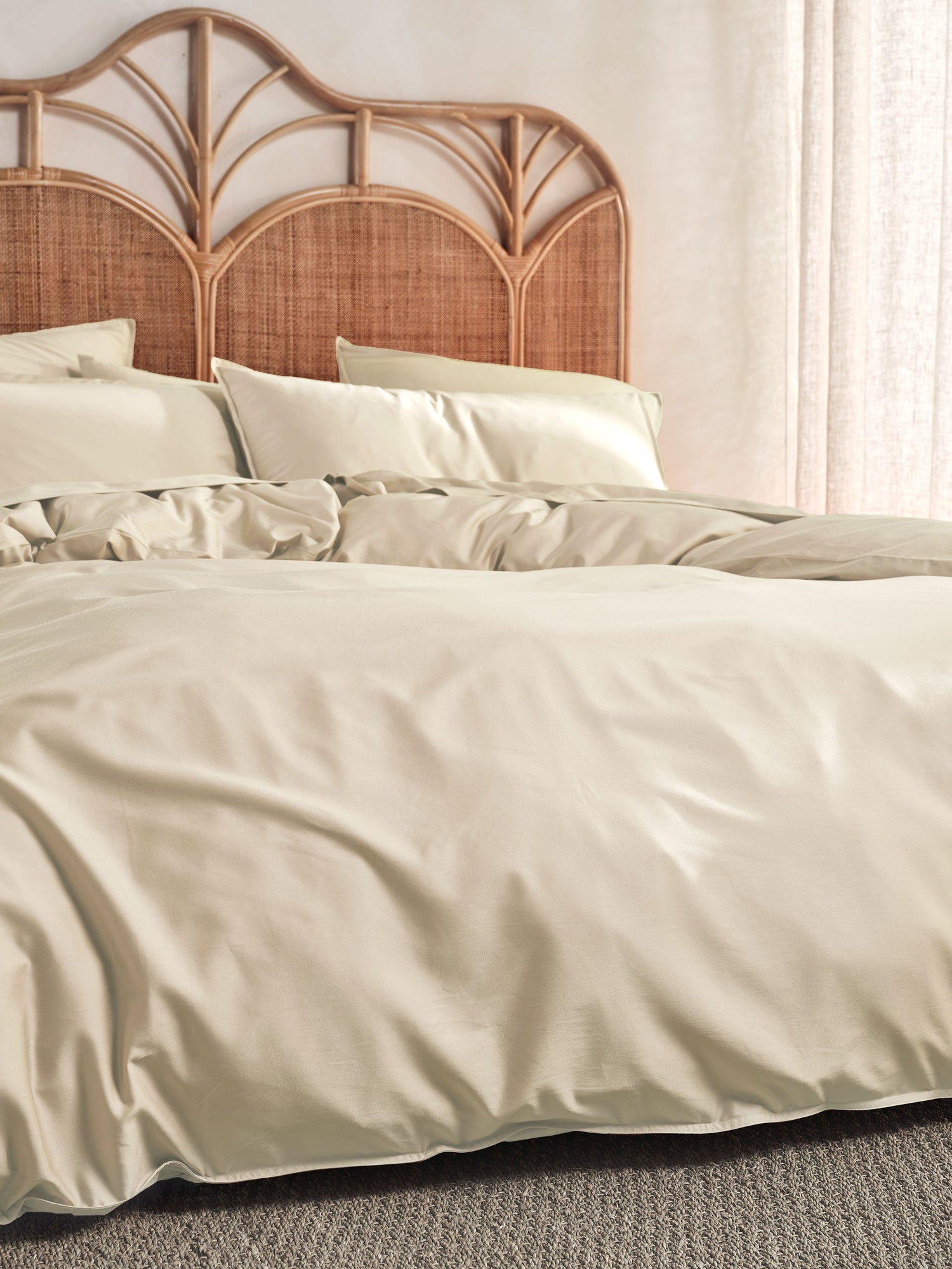 400TC Bamboo/Cotton Nara Natural Quilt Cover Set