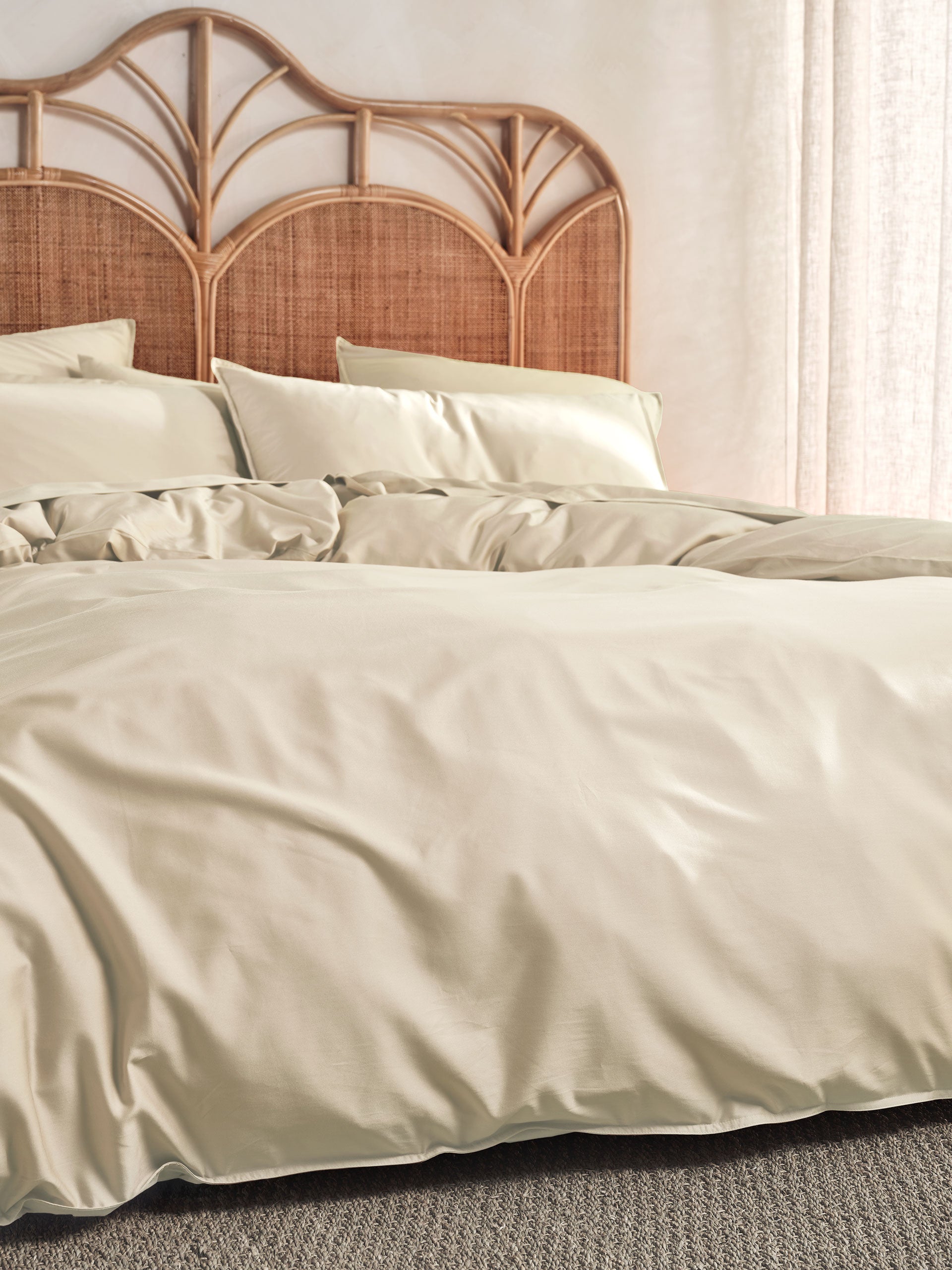 400TC Bamboo/Cotton Nara Natural Quilt Cover Set