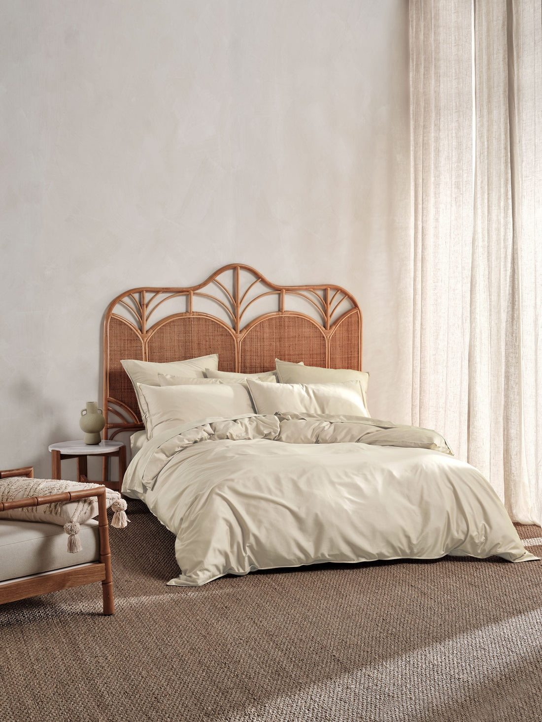 400TC Bamboo/Cotton Nara Natural Quilt Cover Set