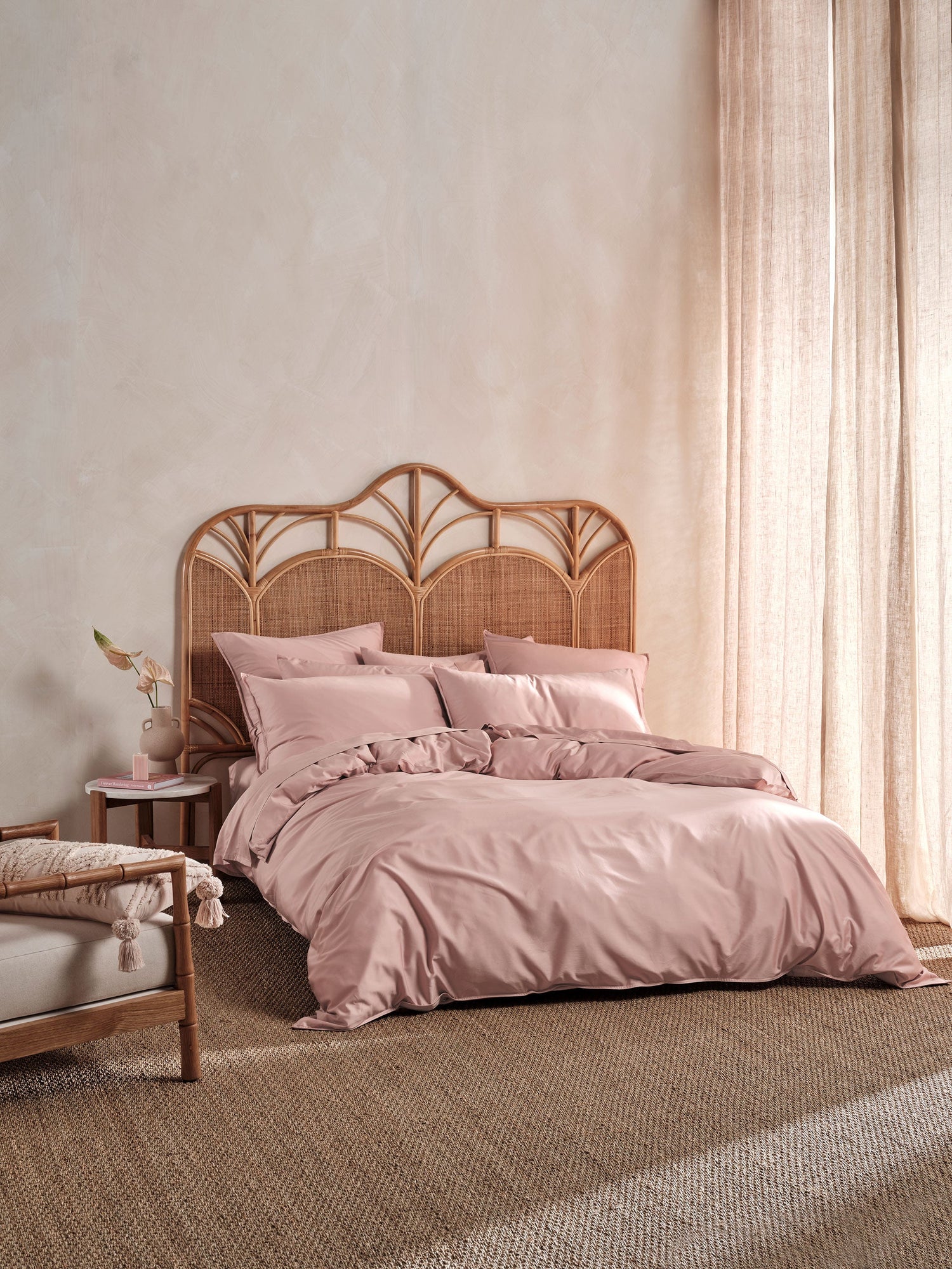 400TC Bamboo/Cotton Nara Rose Quilt Cover Set