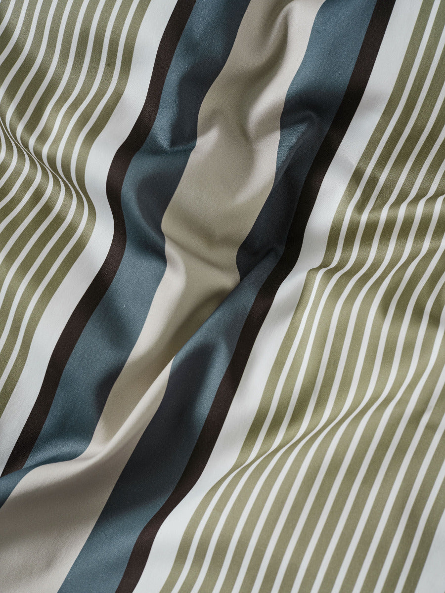 Nara Stripe Bluestone Quilt Cover Set