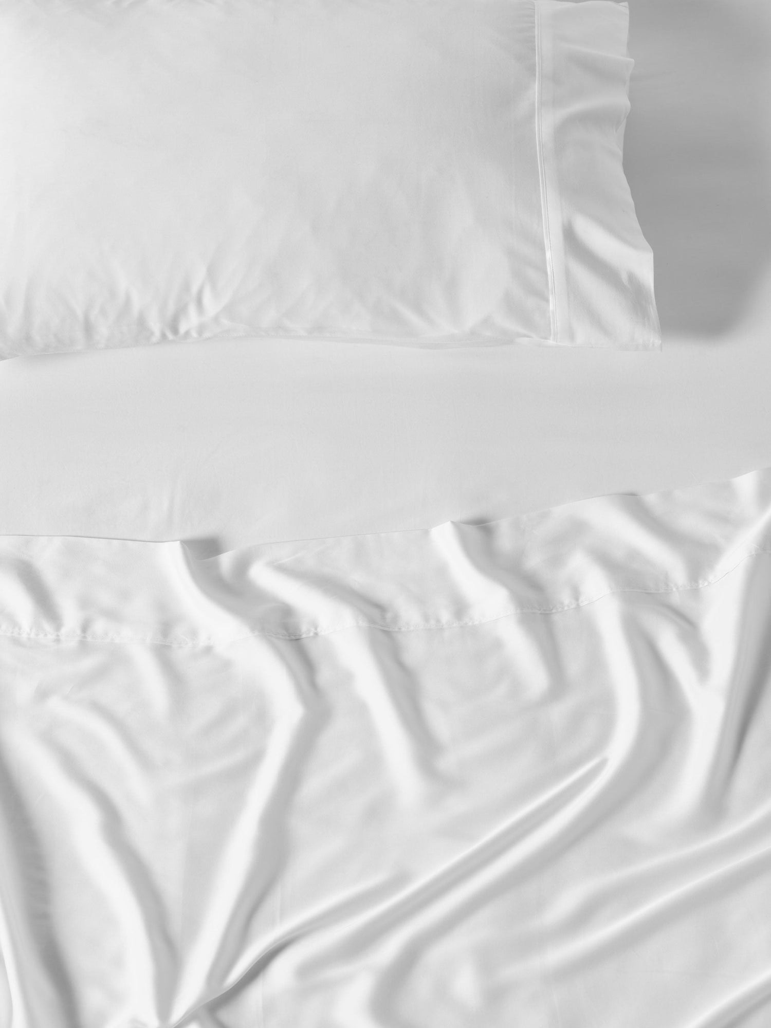 400TC Bamboo/Cotton Nara White Bamboo Cotton Sheet Set