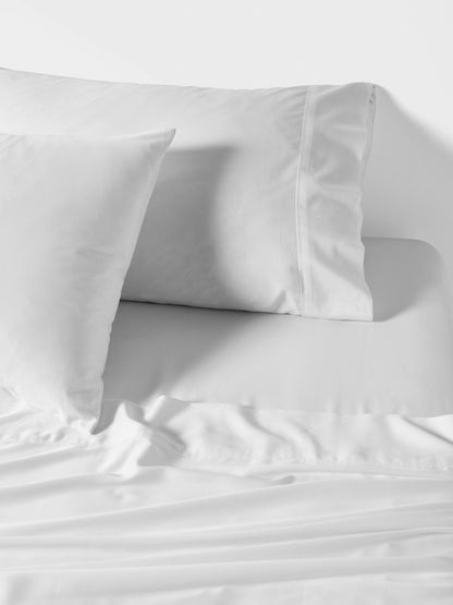 400TC Bamboo/Cotton Nara White Bamboo Cotton Standard Pillowcase