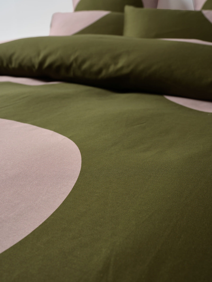 Pluto Olive Quilt Cover Set