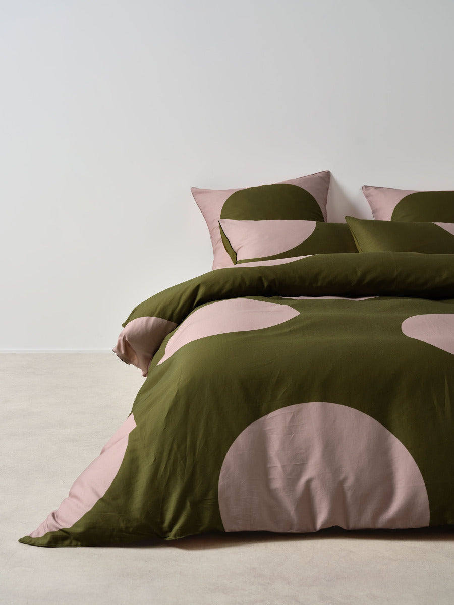Pluto Olive Quilt Cover Set