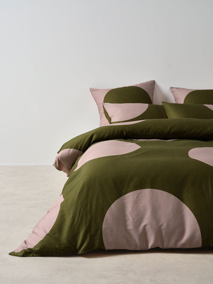 Pluto Olive Quilt Cover Set