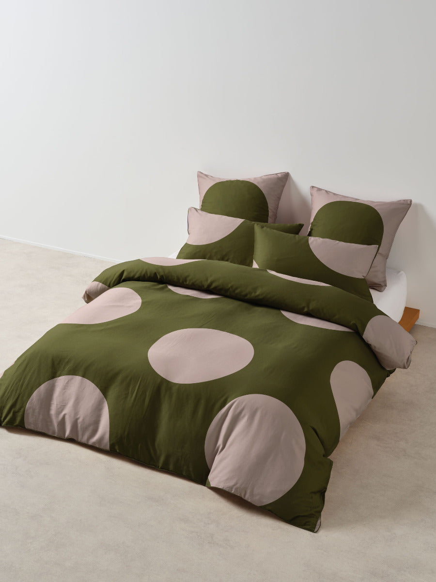 Pluto Olive Quilt Cover Set