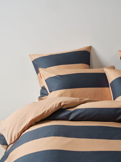 Rugby Stripe Bluestone Quilt Cover Set