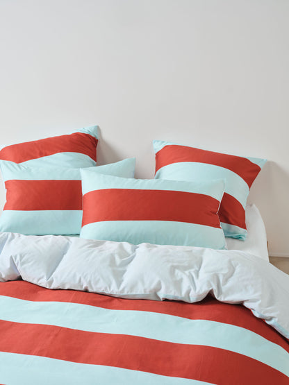 Rugby Stripe Chilli European Pillowcase