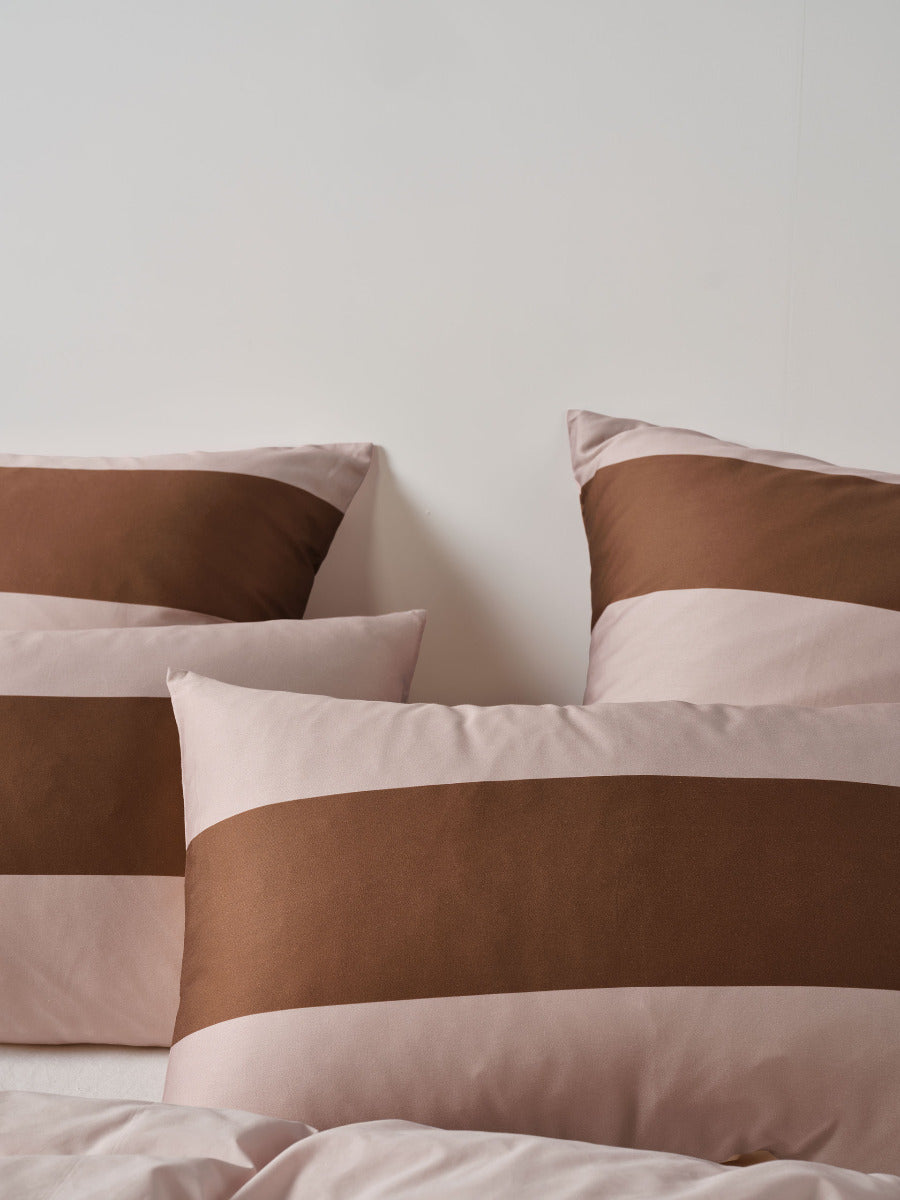 Rugby Stripe Orchid Quilt Cover Set