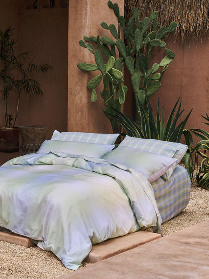 Sunrise Check Clearwater Sheet Set