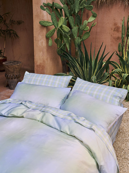 Sunrise Check Clearwater Quilt Cover Set