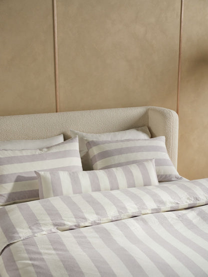 Vintage Stripe Lavender Quilt Cover Set