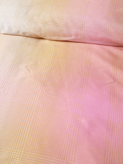 Sunrise Check Bubblegum Quilt Cover Set