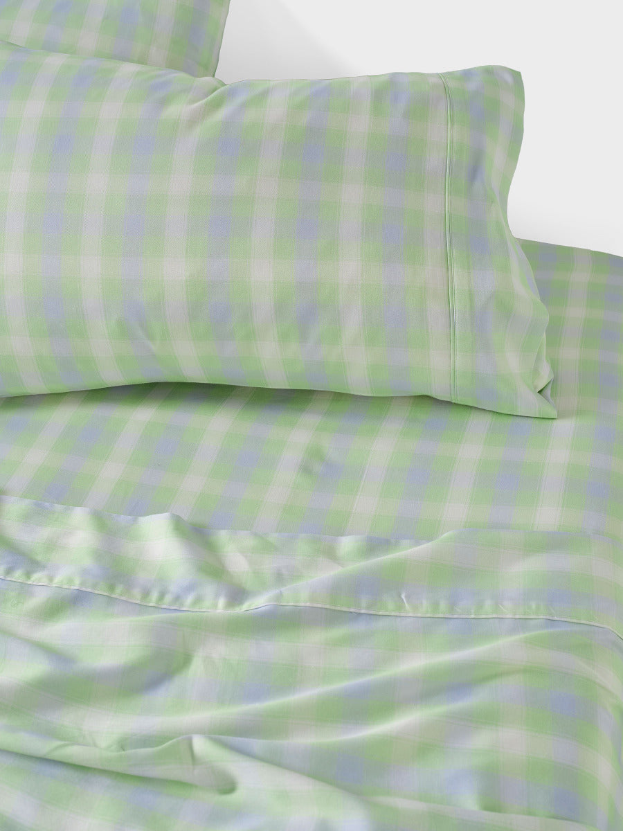 Sunrise Check Clearwater Sheet Set