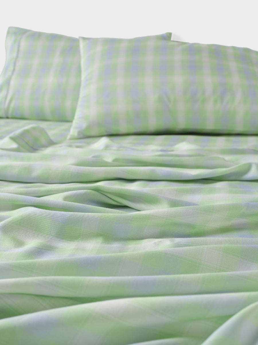 Sunrise Check Clearwater Sheet Set