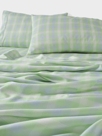 Sunrise Check Clearwater Sheet Set