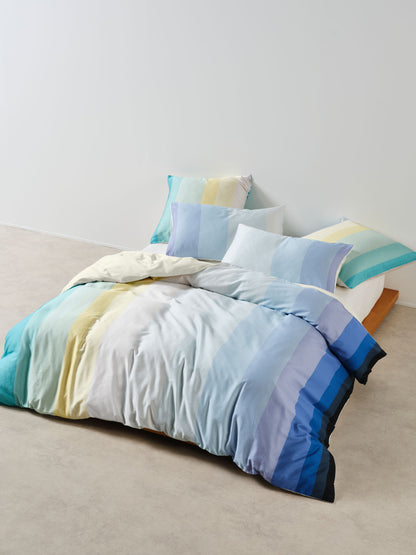 Sunrise Stripe Clearwater Quilt Cover Set